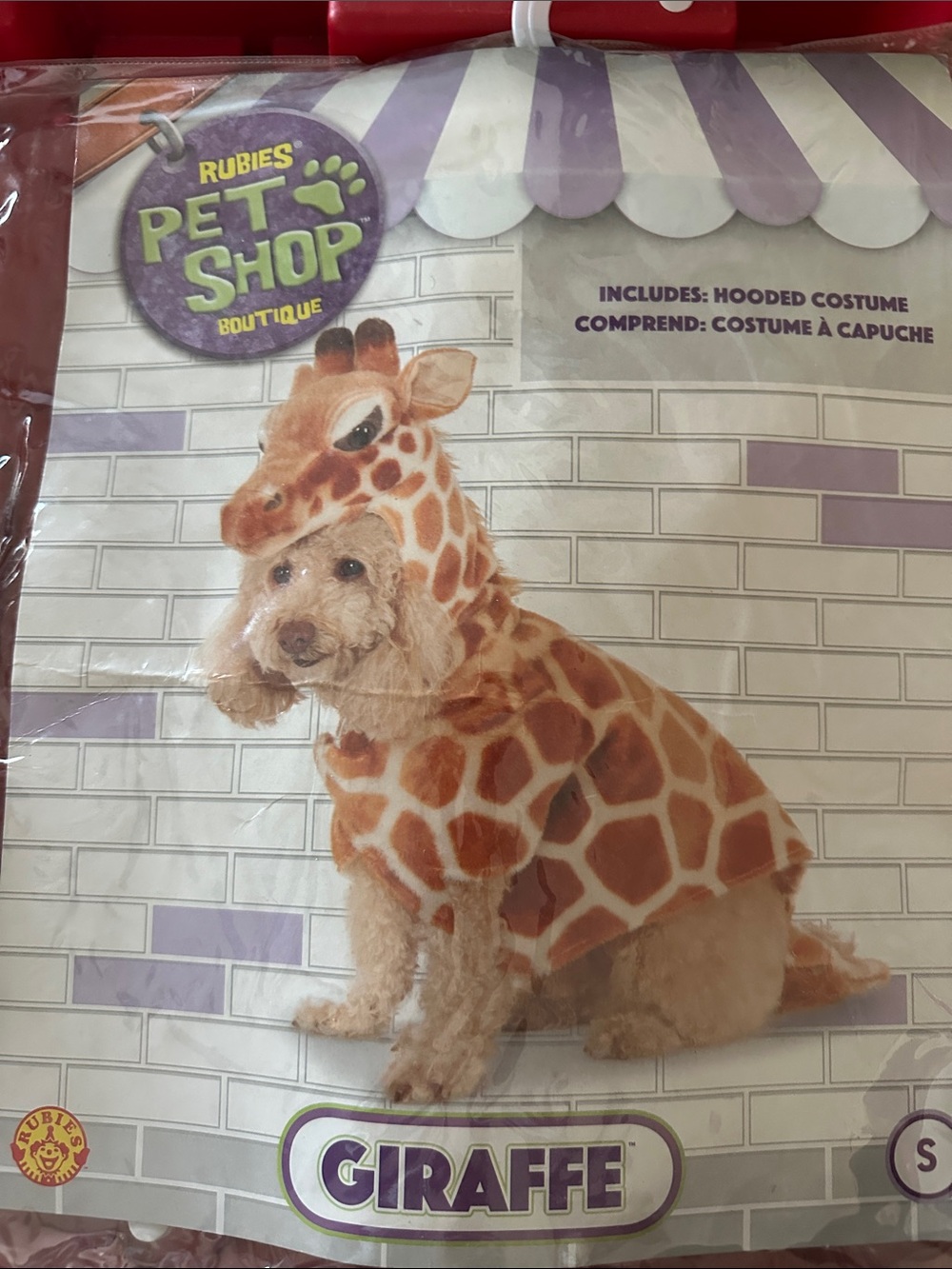 Giraffe Dog Costume - Brown/White